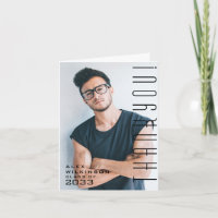 Modern Typography Minimalist Guy Photo Afstuderen