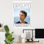 Modern Typography Minimalist Photo Afstuderen Poster (Thuiskantoor)