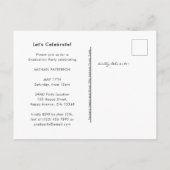 Modern Typography Minimalist Photo Afstuderen Uitnodiging Briefkaart (Achterkant)