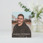 Modern Typography Minimalist Photo Afstuderen Uitnodiging Briefkaart (Staand voorkant)