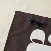 Modern Typography Personalized Name Brown White Strandlaken (In situ)