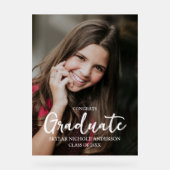 Modern Typography Photo Graduation Acryl Bord (Voorkant)