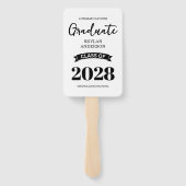 Modern Typography Photo Graduation Handwaaier (Achterkant)