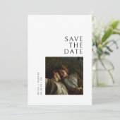 Modern Typography Photo Wedding Save the Date (Debout devant)