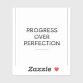 Modern typography progress over perfection text sticker (Vel)