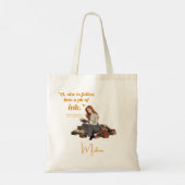 Modern Typography Quote Schattigee boekenliefhebbe Tote Bag (Achterkant)