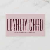 Modern typography script reward  klantenkaartje (Voorkant)
