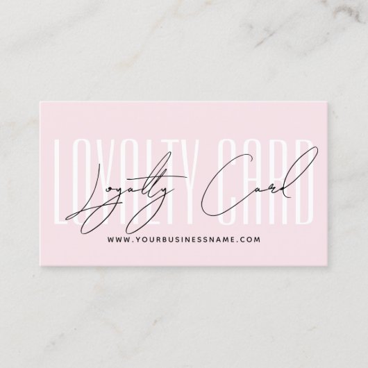 Modern typography script reward  klantenkaartje (Voorkant)