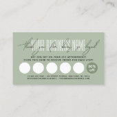 Modern typography script reward  klantenkaartje (Achterkant)