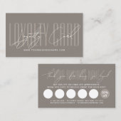 Modern typography script reward  loyalty card (Voorkant / Achterkant)