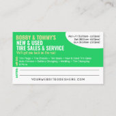 Modern Tyre Services  Visitekaartje (Achterkant)