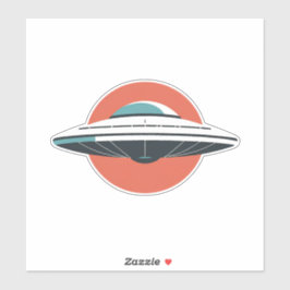 Modern UFO-minimalistisch ontwerp Sticker