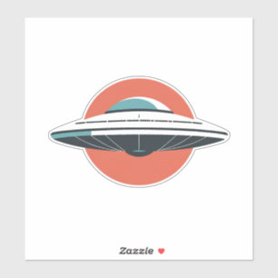 Modern UFO-minimalistisch ontwerp Sticker