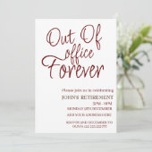 Modern uit Kantoor Forever Custom Fun Retirement Kaart (Staand voorkant)