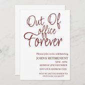 Modern uit Kantoor Forever Custom Fun Retirement Kaart (Voorkant / Achterkant)