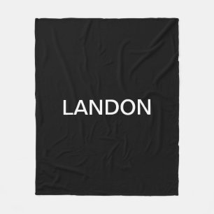 Modern uitziende vet zwart wit tekst fleece deken