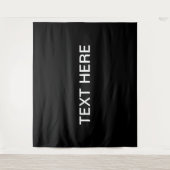 Modern uitziende vet zwart wit tekst wandkleed (Voorkant)