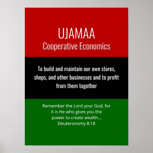 Modern UJAMAA Christelijk Kwanzaa Poster (Voorkant)