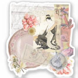 Modern Ukiyo-e Art Sticker
