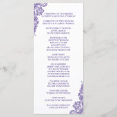 Modern ultra Violet Lace Wedding Programme Programma (Achterkant)