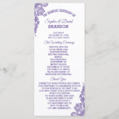 Modern ultra Violet Lace Wedding Programme Programma (Voorkant)