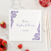 Modern ultraviolet huwelijk servetten (Insitu)