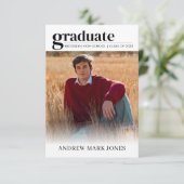 Modern uniek Afstuderen Afstudeerder 2 Foto-Afstud Aankondiging (Staand voorkant)