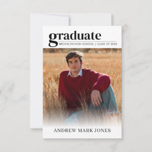 Modern uniek Afstuderen Afstudeerder 2 Foto-Afstud Aankondiging