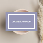 Modern Uniek Blauw Grijs & Wit Professioneel Visitekaartje