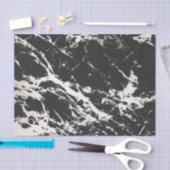 Modern Uniek Zwart Wit Marmeren Steen Patroon Tissuepapier (Craft)