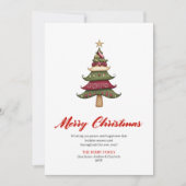 Modern Unique Christmas Tree Greeting Printable Feestdagenkaart (Voorkant)