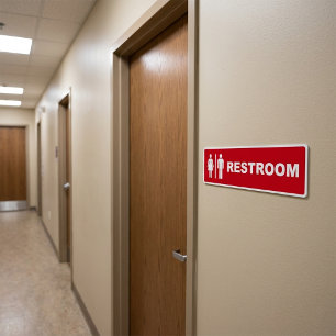 Modern Uniseks Toiletbord voor Zakelijke Deur Bumpersticker