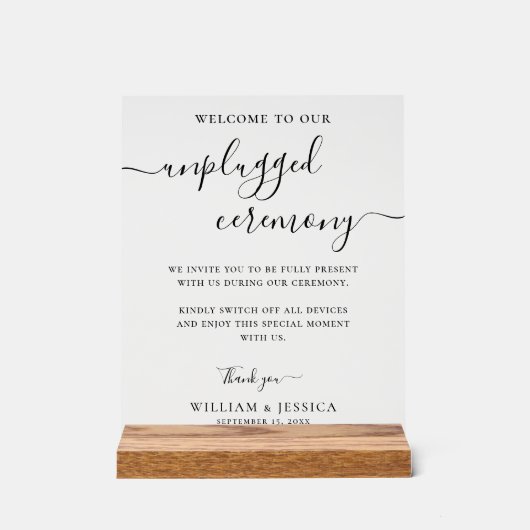 Modern Unplugged Ceremony Wedding (Recto)