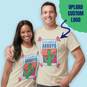 Modern Upload Aangepast Logo Klein Bedrijf T-shirt
