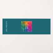 Modern Upload Company Logo Custom Text Monogram Yogamat (Voorkant (horizontaal))