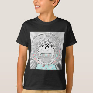 Modern Urban Ash Grey Flora Abstracte Patroon Kuns T-shirt