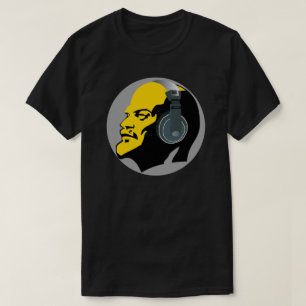 MODERN URBAN LENIN MET HOOFDTELEFOONS T-SHIRT