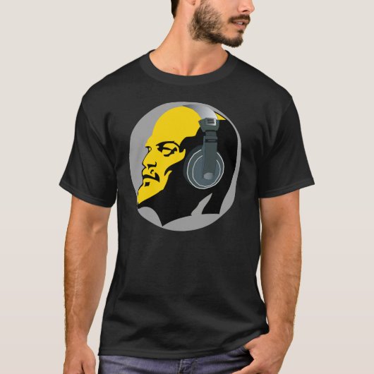 MODERN URBAN LENIN MET HOOFDTELEFOONS T-SHIRT (Voorkant)