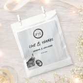 Modern Urban Motorcycle Adventure Theme Wedding Bedankzakje (Geknipt)