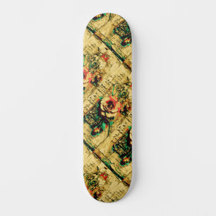 Modern Urban Street Art Geïnspireerd Bloemen Skate Skateboard
