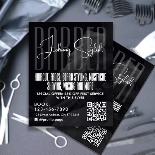 Modern urban style barber shop Flyer