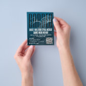 Modern urban style barber shop Flyer (Hand)