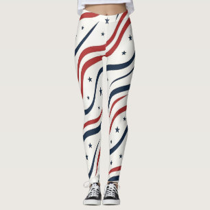 Modern USA Ster Patroon Dames Actieve Kleding Leggings