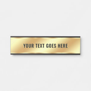 Modern Uw aangepaste tekst Goud Elegante kamernaam Deurbordje