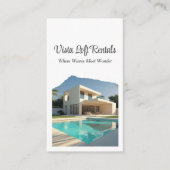 Modern Vacation Rental Guest House Photo QR Code Visitekaartje (Voorkant)