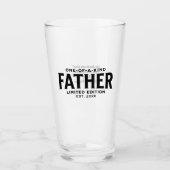 Modern Vaderdag cadeau voor papa Gepersonaliseerd Glas (Voorkant)