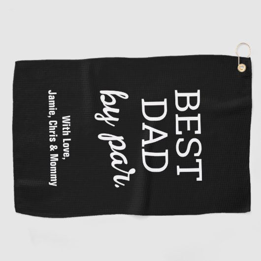 Modern Vaderdag Custom Best Dad beroemd gemaakt do Golfhanddoek (Horizontaal)