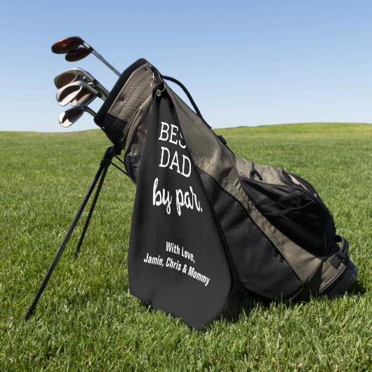 Modern Vaderdag Custom Best Dad beroemd gemaakt do Golfhanddoek (Groen)