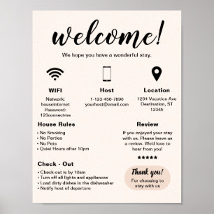 Modern Vakantiehuis Huis Welkom Poster