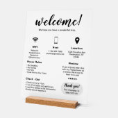 Modern Vakantiehuis Welkom Teken Acryl Bord (Hoek)